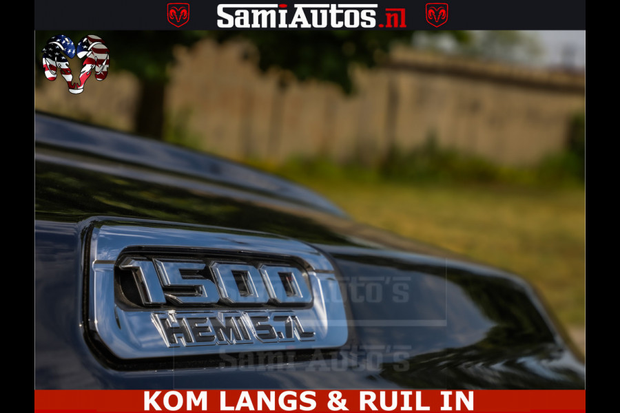 Dodge Ram LONGHORN ® EDITION | NEW SADDLE LEATHER | VIRTUAL | HEAD UP | PANODAK | LUCHTVERING | BOM VOL | DC | 5,7L V8 HEMI 402 PK | CREW CAB | DUBBELE CABINE | 4X4 | 5 PERSOONS | GRIJSKENTEKEN | LIMITED