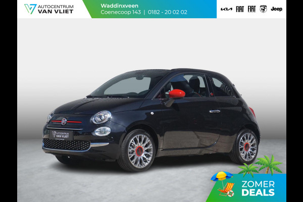 Fiat 500C Hybrid RED | Cabrio | Airco | Cruise | PDC | Apple Carplay