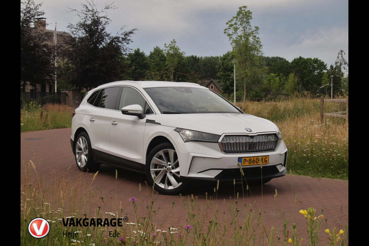 Škoda ENYAQ iV 80 | SOH 91% | Camera | Trekhaak | ACC | Sfeerverlichting | Matrix-LED | Leer |