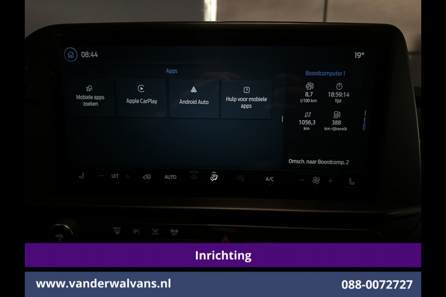 Ford Transit Custom 2.0 TDCI 150pk L1H1 Inrichting Euro6 Airco | Camera | LED | Apple Carplay | Cruisecontrol Android Auto, 2590kg Trekhaak, Verwarmde voorruit, Stoelverwarming, Parkeersensoren, Dakdragers, Bijrijdersbank