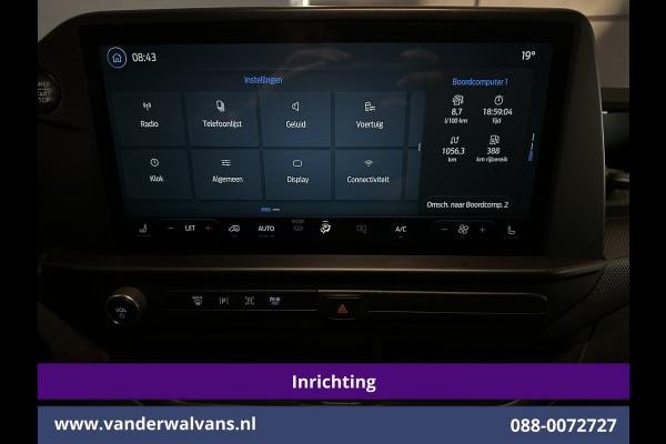 Ford Transit Custom 2.0 TDCI 150pk L1H1 Inrichting Euro6 Airco | Camera | LED | Apple Carplay | Cruisecontrol Android Auto, 2590kg Trekhaak, Verwarmde voorruit, Stoelverwarming, Parkeersensoren, Dakdragers, Bijrijdersbank