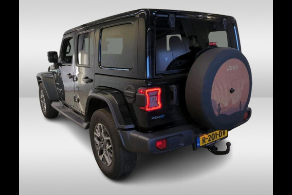 Jeep Wrangler Unlimited 4xe Hybride 380 Sahara / Trekhaak / Leder / Stuur-Stoelverwarming / Pdc.+Camera / Comf.& Convenience Pack / Apk 04-2028
