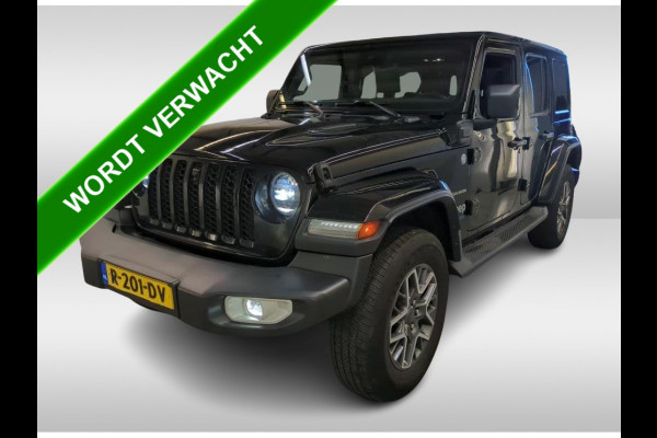 Jeep Wrangler Unlimited 4xe Hybride 380 Sahara / Trekhaak / Leder / Stuur-Stoelverwarming / Pdc.+Camera / Comf.& Convenience Pack / Apk 04-2028