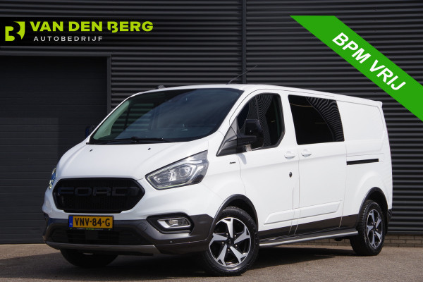 Ford Transit Custom 320 2.0 TDCI L2 ACTIVE DC-5P, 170PK AUT. 2X SCHUIFDEUR, TREKHAAK, RAPTOR GRILLE, CAMERA, NAVI, ELEKTR. STOEL, DUBBELE CABINE, DU