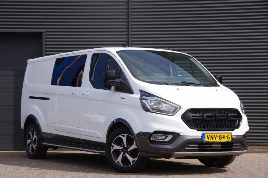 Ford Transit Custom 320 2.0 TDCI L2 ACTIVE DC-5P, 170PK AUT. 2X SCHUIFDEUR, TREKHAAK, RAPTOR GRILLE, CAMERA, NAVI, ELEKTR. STOEL, DUBBELE CABINE, DU