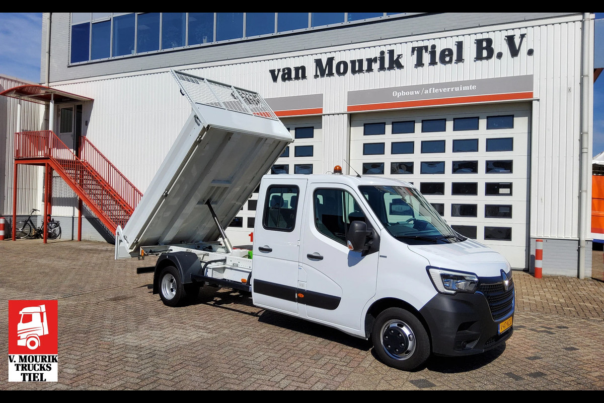Renault Master 130.35 DUBBELE CABINE - EURO 6 - V-47-NZG - DUBBELLUCHT KIPPER + TREKHAA