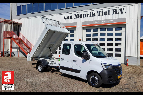 Renault Master 130.35 DUBBELE CABINE - EURO 6 - V-47-NZG - DUBBELLUCHT KIPPER + TREKHAA