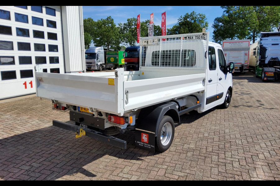 Renault Master 130.35 DUBBELE CABINE - EURO 6 - V-47-NZG - DUBBELLUCHT KIPPER + TREKHAA