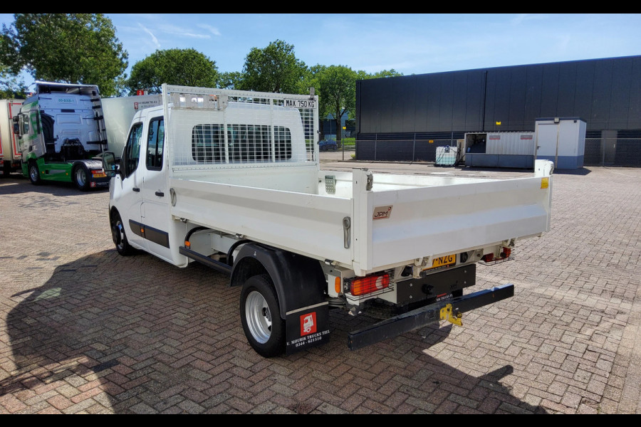 Renault Master 130.35 DUBBELE CABINE - EURO 6 - V-47-NZG - DUBBELLUCHT KIPPER + TREKHAA