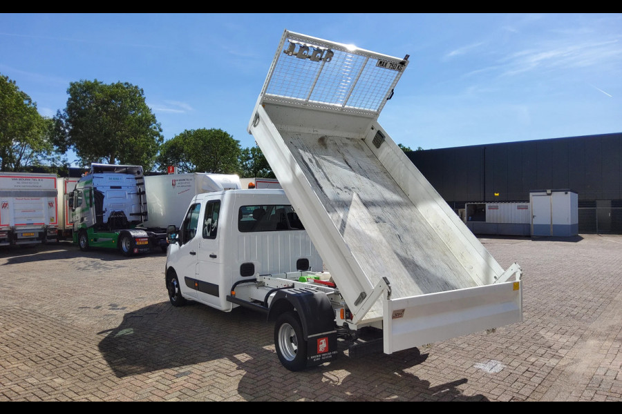 Renault Master 130.35 DUBBELE CABINE - EURO 6 - V-47-NZG - DUBBELLUCHT KIPPER + TREKHAA