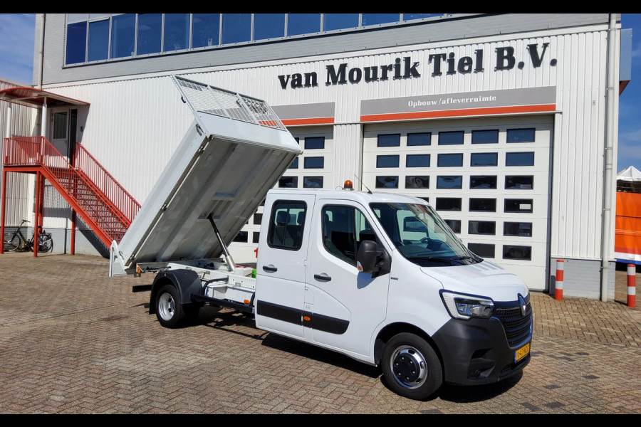 Renault Master 130.35 DUBBELE CABINE - EURO 6 - V-47-NZG - DUBBELLUCHT KIPPER + TREKHAA