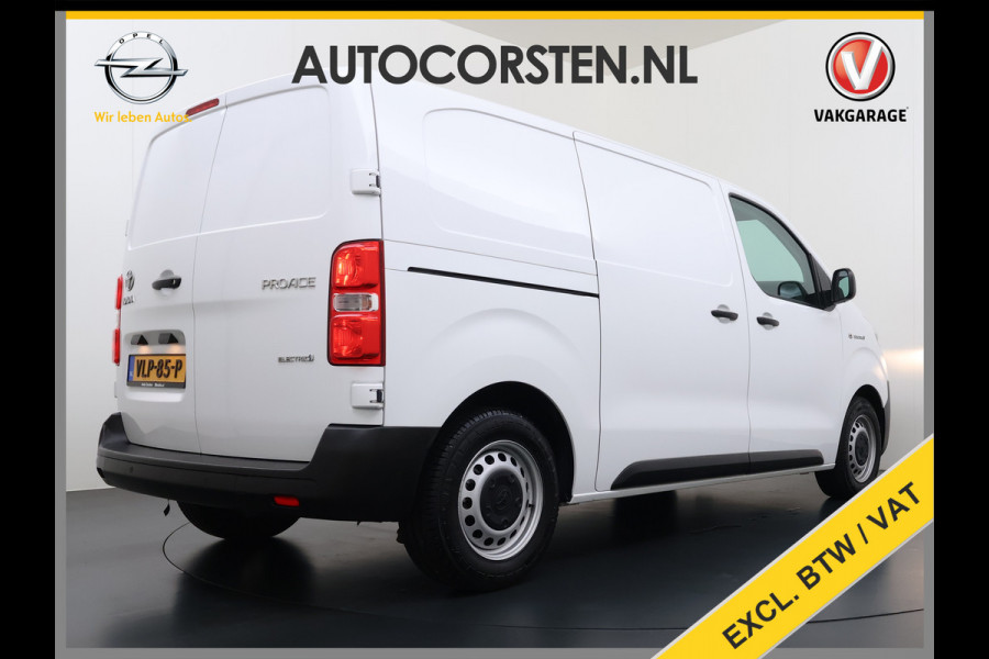 Toyota PROACE Electric Worker 136PK Automaat 3-Persoons Navi Apple Carplay Android Auto Airco Pdc DAB Bluetooth Cruise Control Regen-Lichtsensor Betonplex Vloer Wandbetimmering Schuifdeur Origineel Nederlandse Auto Dealeronderhouden