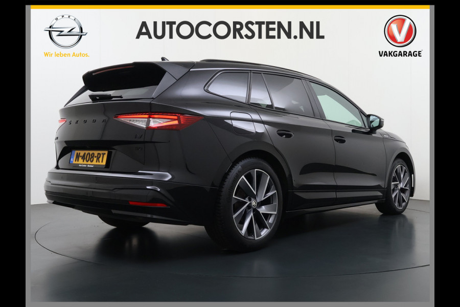 Škoda ENYAQ iV 80 SPORTLINE SOH 92% 3-Zone Ecc Adap.Cruise Stuur+Stoelverwarming Elek.Stoel+Memory Navi Camera Apple Carplay Android Auto Keyless Advanc. Dodehoek detectie Elek.Achterklep Privacy Glas Led Matrix Isofix Lmv 20" DAB Lane Assist 1e Eigenaar Origineel Nederlandse Auto Dealeronderhouden