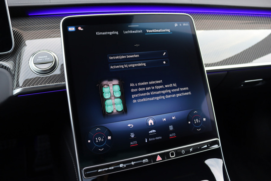 Mercedes-Benz S-Klasse AMG 63 S E Performance | 802 pk | Keramisch | Achterasbesturing | Massage | Burmester High End | Distronic+ | HUD | Chauffeurspakket | Entertainmentpakket Premium Achter | Stoelventilatie V+A | Vlakkenverwarming |