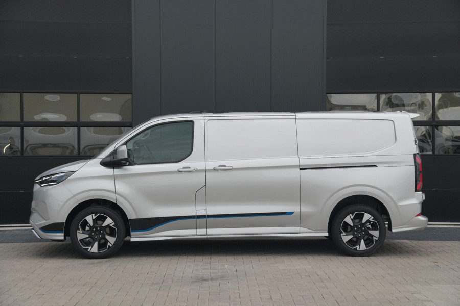 Ford E-Transit Custom 340 L2H1 Sport 71 kWh 218pk - 2x Schuifdeur - ACC - Elek Trekhaak - B&O - Navi - Stoel/Stuurverwarming - 360 Camera - Blindspot