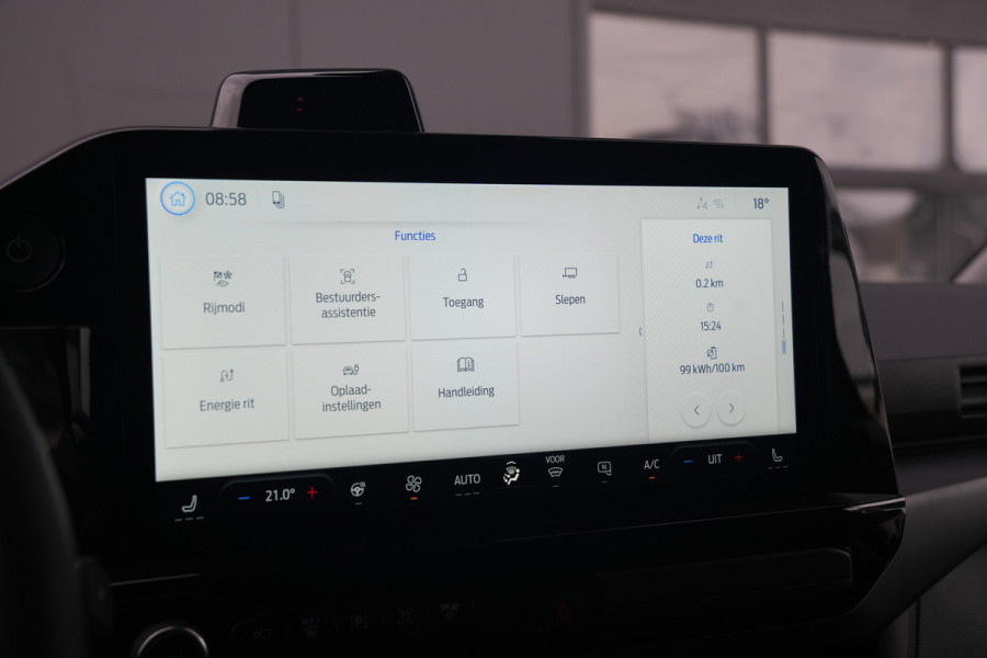 Ford E-Transit Custom 340 L2H1 Sport 71 kWh 218pk - 2x Schuifdeur - ACC - Elek Trekhaak - B&O - Navi - Stoel/Stuurverwarming - 360 Camera - Blindspot