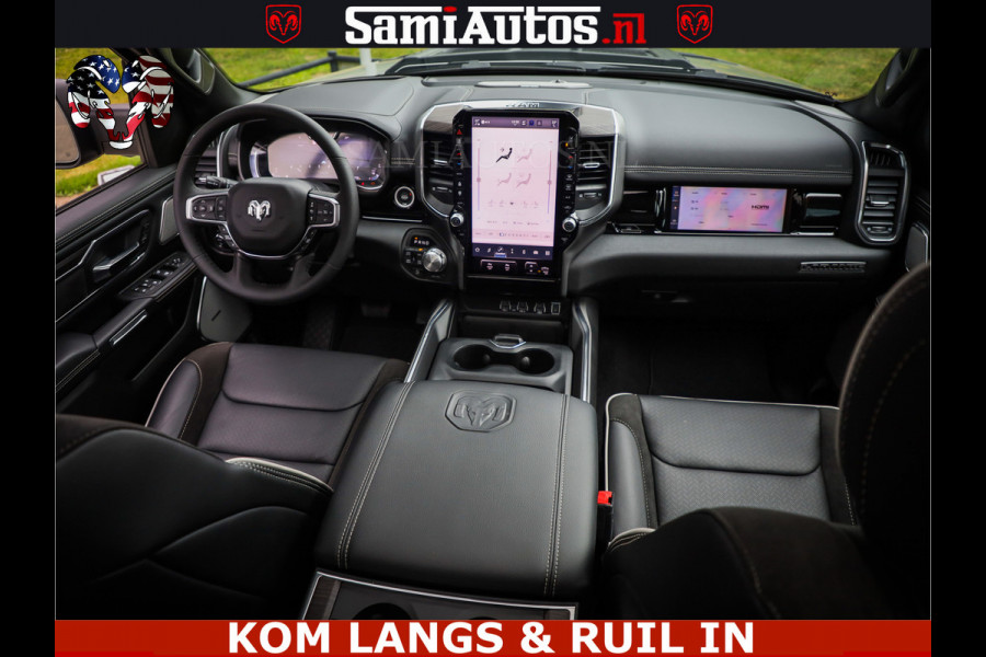 Dodge Ram 1500 Night Premium | Full Option | De Meest Luxe Pick-Up in zijn Klasse | Comfortabele Dubbele Cabine met Royale 5 Zitplaatsen | BPM vrij | Nu Leverbaar uit Voorraad | Voorraad Nr 2287 - 3384 | De specialist in Amerikaanse pick‑ups in Nederland en Europa.