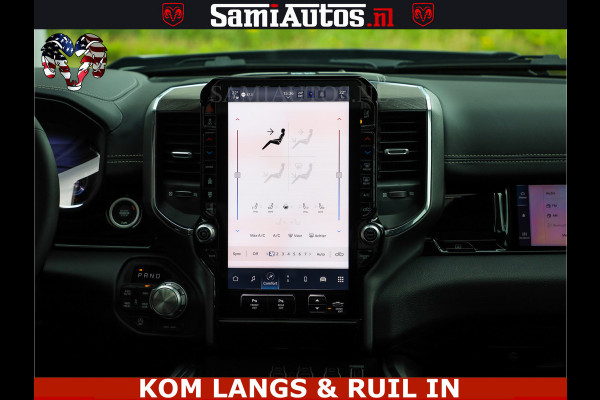 Dodge Ram 1500 Night Premium | Full Option | De Meest Luxe Pick-Up in zijn Klasse | Comfortabele Dubbele Cabine met Royale 5 Zitplaatsen | BPM vrij | Nu Leverbaar uit Voorraad | Voorraad Nr 2287 - 3384 | De specialist in Amerikaanse pick‑ups in Nederland en Europa.