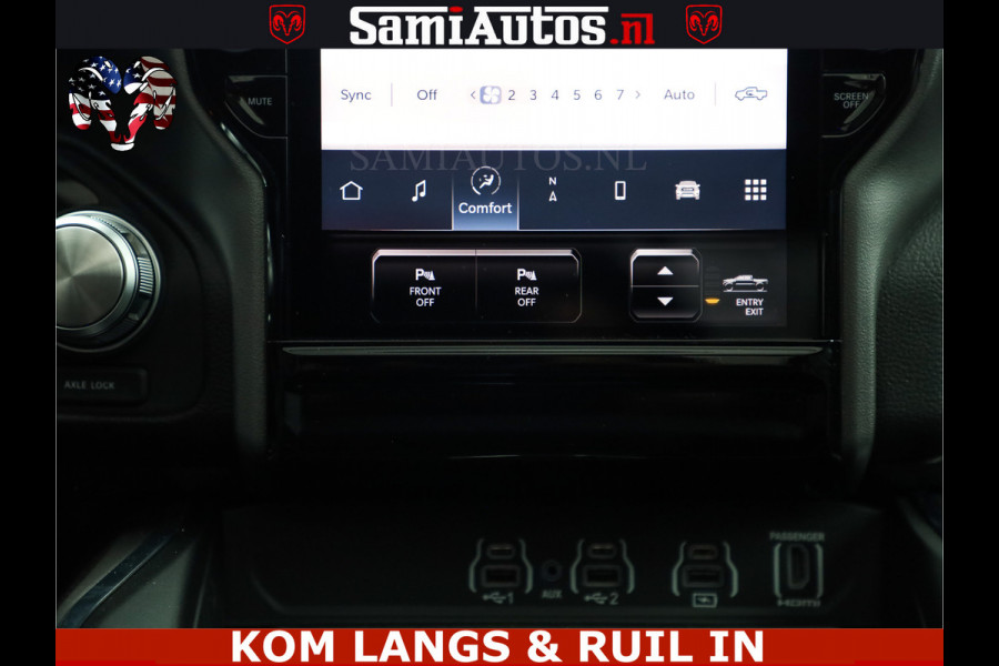 Dodge Ram 1500 Night Premium | Full Option | De Meest Luxe Pick-Up in zijn Klasse | Comfortabele Dubbele Cabine met Royale 5 Zitplaatsen | BPM vrij | Nu Leverbaar uit Voorraad | Voorraad Nr 2287 - 3384 | De specialist in Amerikaanse pick‑ups in Nederland en Europa.