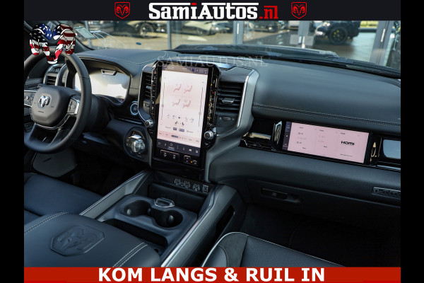 Dodge Ram 1500 Night Premium | Full Option | De Meest Luxe Pick-Up in zijn Klasse | Comfortabele Dubbele Cabine met Royale 5 Zitplaatsen | BPM vrij | Nu Leverbaar uit Voorraad | Voorraad Nr 2287 - 3384 | De specialist in Amerikaanse pick‑ups in Nederland en Europa.