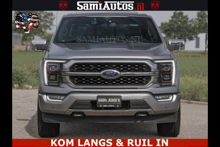 Ford USA F-150 PLATINUM | MASSAGE | PANO | GROOTSCHERM | COMFORT STOELEN | ADAPTIVE CRUISE | DC | DUBBELE CABINE | FACELIFT MODEL | GROOT SCHERM | 5 PERSOONS | DC | DASH CAM | MASSAGE | | De specialist in Amerikaanse pick‑ups in Nederland en Europa.