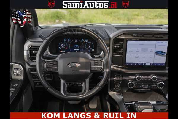 Ford USA F-150 PLATINUM | MASSAGE | PANO | GROOTSCHERM | COMFORT STOELEN | ADAPTIVE CRUISE | DC | DUBBELE CABINE | FACELIFT MODEL | GROOT SCHERM | 5 PERSOONS | DC | DASH CAM | MASSAGE | | De specialist in Amerikaanse pick‑ups in Nederland en Europa.