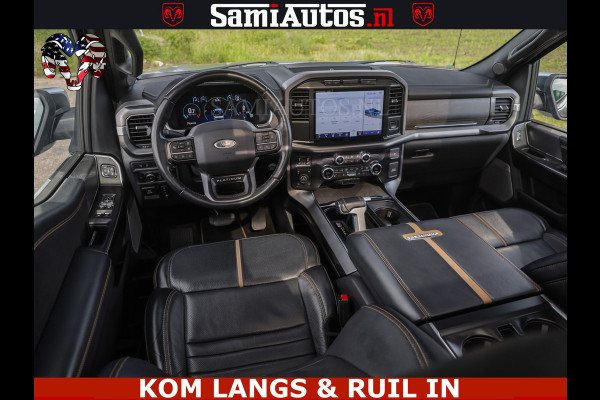 Ford USA F-150 PLATINUM | MASSAGE | PANO | GROOTSCHERM | COMFORT STOELEN | ADAPTIVE CRUISE | DC | DUBBELE CABINE | FACELIFT MODEL | GROOT SCHERM | 5 PERSOONS | DC | DASH CAM | MASSAGE | | De specialist in Amerikaanse pick‑ups in Nederland en Europa.