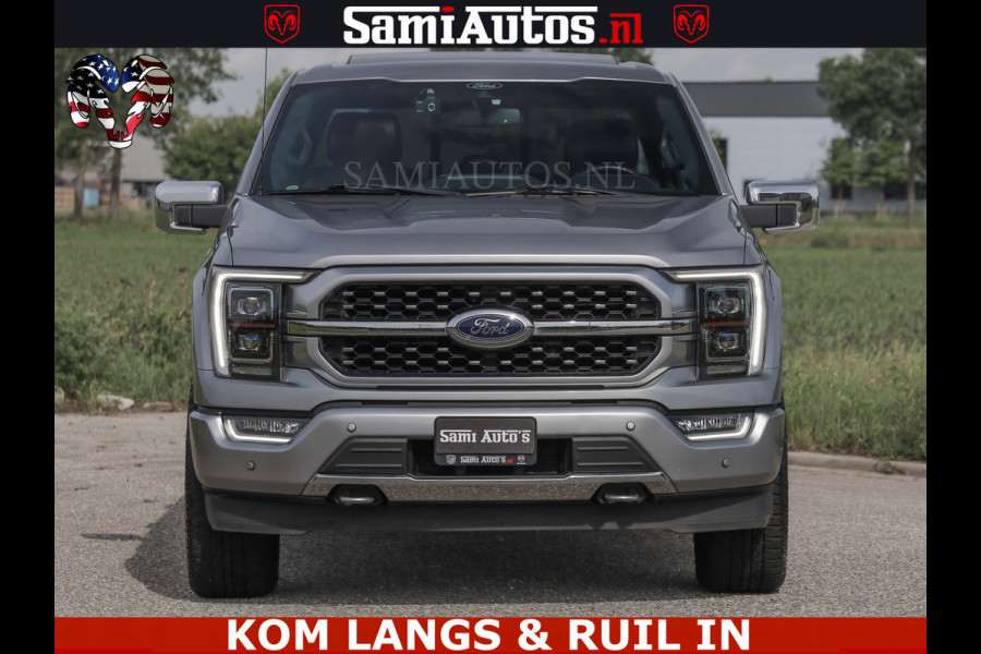 Ford USA F-150 PLATINUM | MASSAGE | PANO | GROOTSCHERM | COMFORT STOELEN | ADAPTIVE CRUISE | DC | DUBBELE CABINE | FACELIFT MODEL | GROOT SCHERM | 5 PERSOONS | DC | DASH CAM | MASSAGE | | De specialist in Amerikaanse pick‑ups in Nederland en Europa.