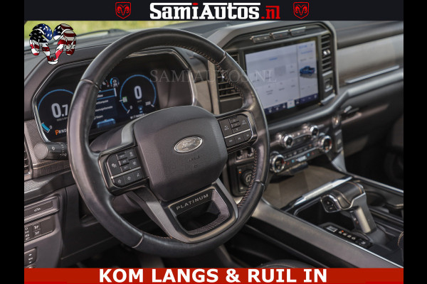 Ford USA F-150 PLATINUM | MASSAGE | PANO | GROOTSCHERM | COMFORT STOELEN | ADAPTIVE CRUISE | DC | DUBBELE CABINE | FACELIFT MODEL | GROOT SCHERM | 5 PERSOONS | DC | DASH CAM | MASSAGE | | De specialist in Amerikaanse pick‑ups in Nederland en Europa.