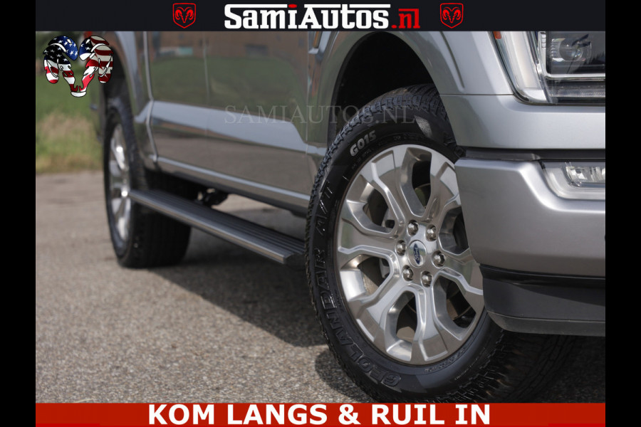 Ford USA F-150 PLATINUM | MASSAGE | PANO | GROOTSCHERM | COMFORT STOELEN | ADAPTIVE CRUISE | DC | DUBBELE CABINE | FACELIFT MODEL | GROOT SCHERM | 5 PERSOONS | DC | DASH CAM | MASSAGE | | De specialist in Amerikaanse pick‑ups in Nederland en Europa.