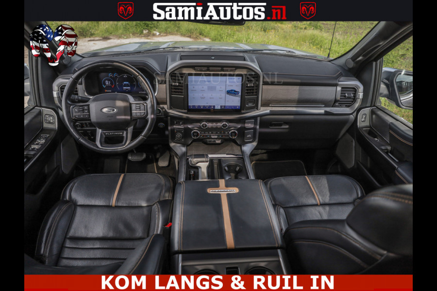 Ford USA F-150 PLATINUM | MASSAGE | PANO | GROOTSCHERM | COMFORT STOELEN | ADAPTIVE CRUISE | DC | DUBBELE CABINE | FACELIFT MODEL | GROOT SCHERM | 5 PERSOONS | DC | DASH CAM | MASSAGE | | De specialist in Amerikaanse pick‑ups in Nederland en Europa.