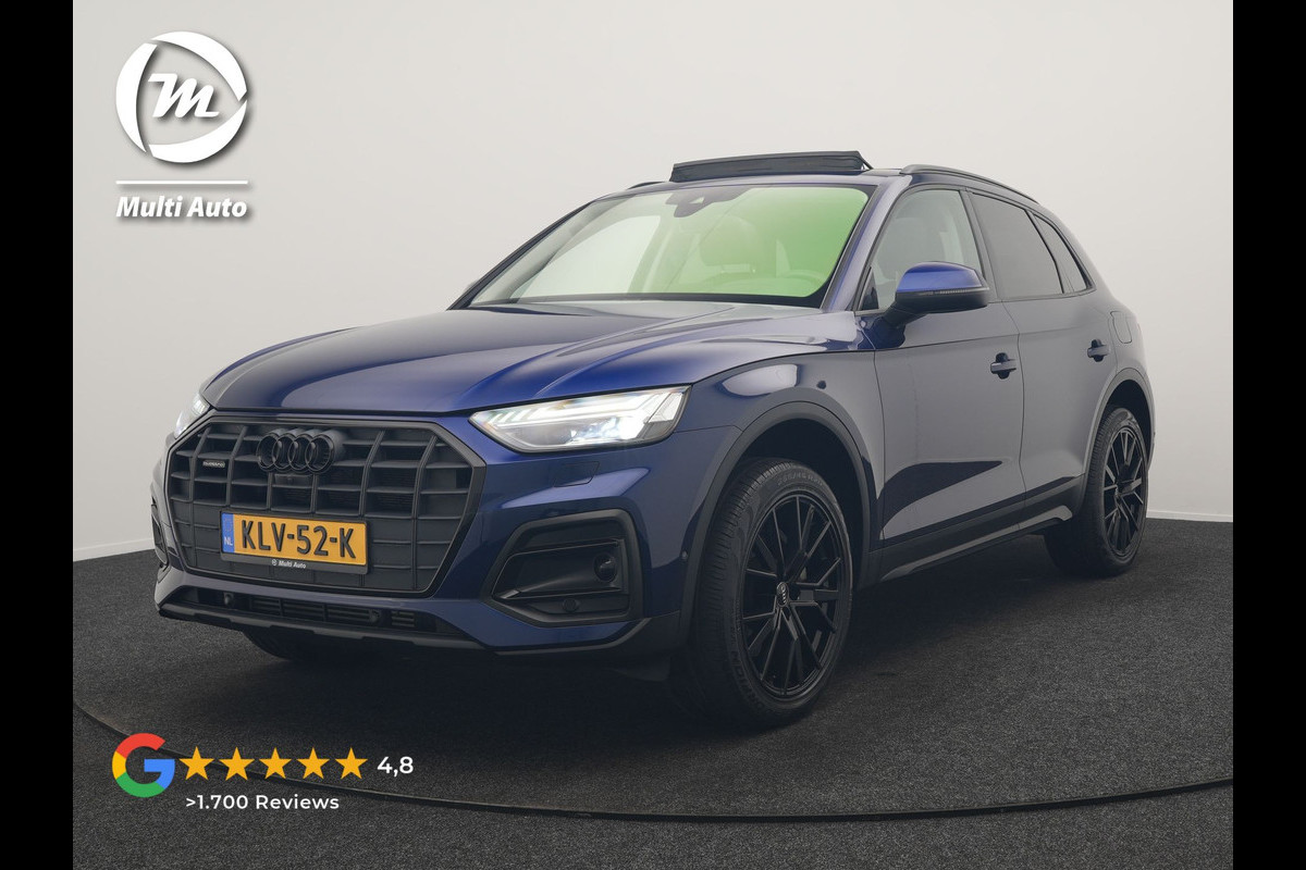 Audi Q5 50 TFSI e Advanced edition PHEV 300pk Dealer O.H. | Panodak | Head Up | Adaptive Cruise | 360 Camera | Bang & Olufsen | Matrix LED | Lederen Comfortstoelen Memory & Verwarmd | Keyless | Apple Carplay | Navigatie | DAB | Plug In Hybrid |