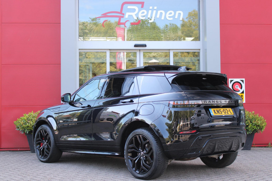 Land Rover Range Rover Evoque 1.5 P300e AWD 254PK R-DYNAMIC HSE | PANORAMISCH SCHUIF / KANTELDAK | ELEKTRISCH VERSTELBARE VOORSTOELEN / BESTUURDERSTOEL MET GEHEUGEN | LEDEREN BEKLEDING | VOORSTOELEN  VERWARMBAAR | 20" LICHTMETALEN VELGEN | KEYLESS ENTRY / START | DODEHOEK DETECTIE | EXTRA GETINTE ACHTERRUITEN | FULL LED KOPLAMPEN | LED ACHTERLICHTEN | ADAPTIVE CRUISE CONTROL | APPLE CARPLAY | ACHTERKLEP ELEKTRISCH BEDIENBAAR | MERIDIAN PREMIUM AUDIO SYSTEEM | RODE REMKLAUWEN |