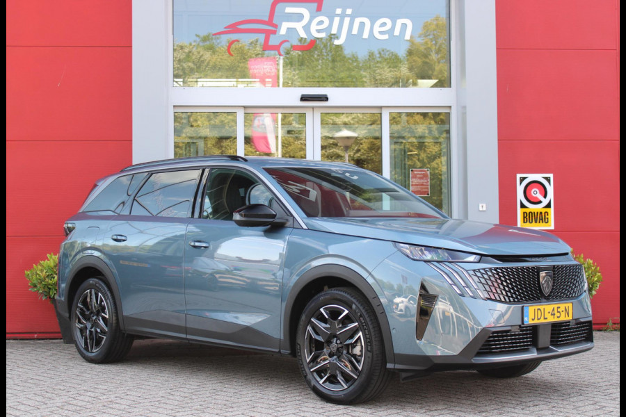 Peugeot 5008 1.2 Hybrid 145PK ALLURE 7p | 360° VISION & DRIVE ASSIST PACK: ANTI DIEFSTAL ALARM MET SUPERVERGRENDELING/VERWARMBAAR VOLLEDEREN STUURWIEL/VISEOPARK 360° HD CAMERA'S MET PARKEERHULP VOOR, BUITENSPIEGELS MET KANTELFUNCTIE BIJ HET ACHTERUITRIJDEN/ADAPTIVE CRUISE CONTROL MET STOP & GO FUNCTIE, REAR CROSS TRAFFIC ALERT, LANE CHANGE ASSIST, DODEHOEK DETECTIE, GROOTLICHT ASSISTENT | PANORAMIC NAVIGATION PACK: PEUGEOT PANORAMIC i-COCKPIT MET GEBOGEN EN ZWEVEND HD SCHERM/PEUGEOT 3D NAVIGATIE/SPRAAKHERKENNING/3-USB AANSLUITINGEN/DRAADLOZE TELEFOONLADER | SEAT PACK: AGR STOEL MET