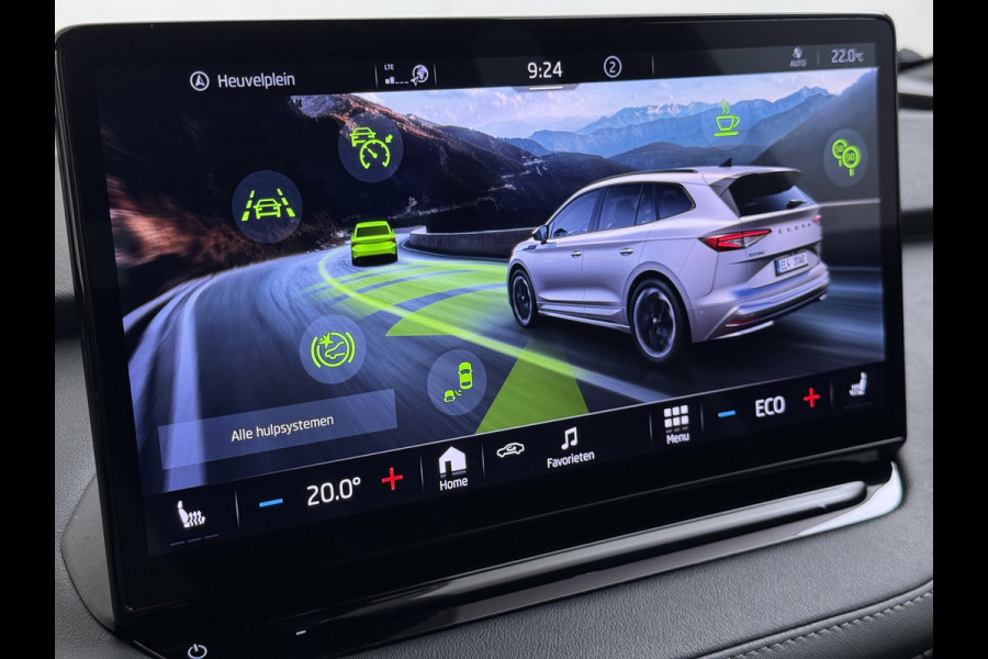 Škoda ENYAQ iV 80 SPORTLINE SOH 92% 3-Zone Ecc Adap.Cruise Stuur+Stoelverwarming Elek.Stoel+Memory Navi Camera Apple Carplay Android Auto Keyless Advanc. Dodehoek detectie Elek.Achterklep Privacy Glas Led Matrix Isofix Lmv 20" DAB Lane Assist 1e Eigenaar Origineel Nederlandse Auto Dealeronderhouden