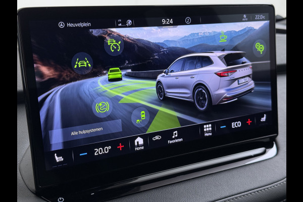 Škoda ENYAQ iV 80 SPORTLINE SOH 92% 3-Zone Ecc Adap.Cruise Stuur+Stoelverwarming Elek.Stoel+Memory Navi Camera Apple Carplay Android Auto Keyless Advanc. Dodehoek detectie Elek.Achterklep Privacy Glas Led Matrix Isofix Lmv 20" DAB Lane Assist 1e Eigenaar Origineel Nederlandse Auto Dealeronderhouden