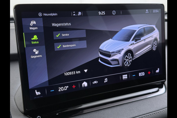 Škoda ENYAQ iV 80 SPORTLINE SOH 92% 3-Zone Ecc Adap.Cruise Stuur+Stoelverwarming Elek.Stoel+Memory Navi Camera Apple Carplay Android Auto Keyless Advanc. Dodehoek detectie Elek.Achterklep Privacy Glas Led Matrix Isofix Lmv 20" DAB Lane Assist 1e Eigenaar Origineel Nederlandse Auto Dealeronderhouden