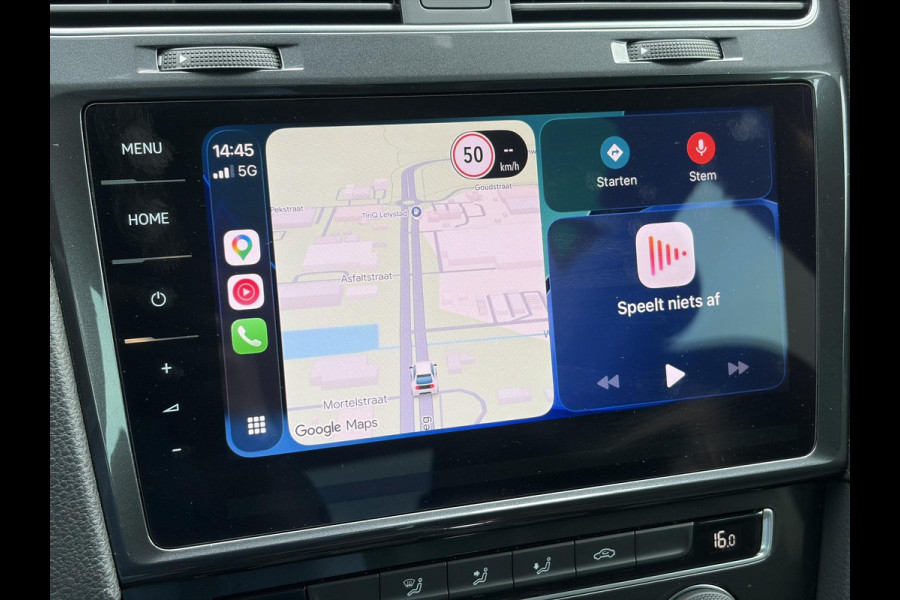 Volkswagen e-Golf e-Golf SOH 91.07%,Navi,Carplay,Camera,Stoelverwarming,Clima,Cruise,Pdc,Lm velgen,Dealer Onderhouden,N.A.P,Apk tot 11-2026