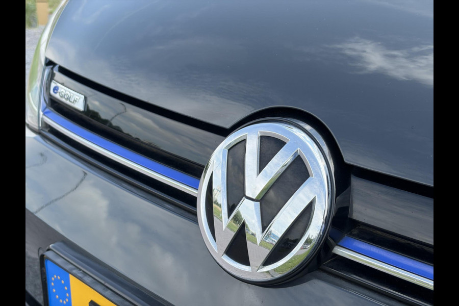 Volkswagen e-Golf e-Golf SOH 91.07%,Navi,Carplay,Camera,Stoelverwarming,Clima,Cruise,Pdc,Lm velgen,Dealer Onderhouden,N.A.P,Apk tot 11-2026