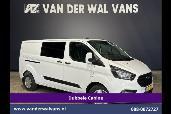 Ford Transit Custom 2.0 TDCI 131pk L2H1 Dubbele Cabine Euro6 Airco | 6-Zits | Cruisecontrol | 2550kg Trekhaak Verwarmde voorruit, Parkeersensoren
