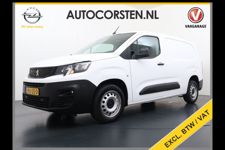 Peugeot Partner 1.5HDI 102PK Lang 3D-Navi Airco Apple Carplay Android Auto Cruise Control Pdc Premium Bluetooth DAB Tussenwand Schuifdeur Achterdeuren Euro 6 1e Eigenaar Dealeronderhouden Origineel Nederlandse Auto