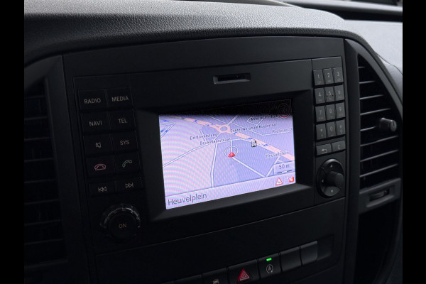 Mercedes-Benz Vito 114CDI Automaat Lang 2X Schuifdeur Trekhaak Imperiaal Navi Camera Cruise Control Airco Bluetooth Pdc Euro 6 Betonplex Vloer Wandbetimmering 1e Eigenaar Origineel Nederlandse Auto