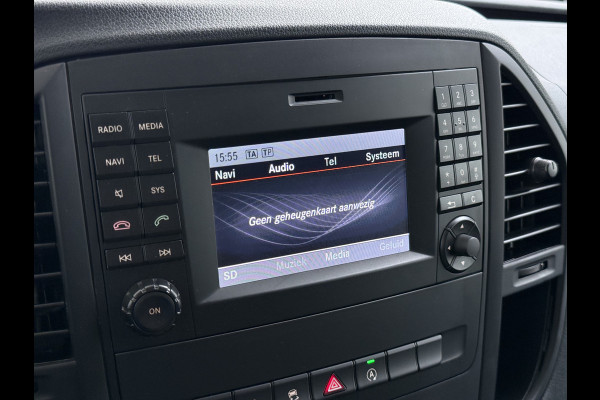 Mercedes-Benz Vito 114CDI Automaat Lang 2X Schuifdeur Trekhaak Imperiaal Navi Camera Cruise Control Airco Bluetooth Pdc Euro 6 Betonplex Vloer Wandbetimmering 1e Eigenaar Origineel Nederlandse Auto