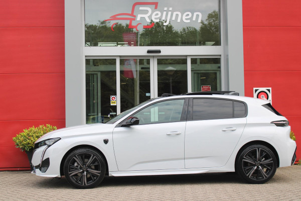 Peugeot 308 1.2 Hybrid 145PK AUTOMAAT GT | PANORAMA SCHUIF/KANTEL DAK | AFNEEMBARE TREKHAAK | NAVIGATIE | SENSATION PACK: FOCAL HIFI SYSTEM (PREMIUM HIFI SYSTEEM MET 10 SPEAKERS)/DRAADLOZE TELEFOONLADER | 360° VISION & DRIVE ASSIST PLUS PACK: ACHTERUITRIJCAMERA 360° VISEOPARK 3 (4 CAMERA'S)/PARKEERHULP VOOR EN ACHTER/ANTI DIEFSTAL ALARM/PEUGEOT i-COCKPIT MET CONFIGUREERBAAR 3D-INSTRUMENTENPANEEL/CLEAN CABIN | ALCANTARA EXECUTIVE PACK: BEKLEDING ALCANTARA/KUNSTLEDER INCL. ELEKTRISCH BEDIENBARE AGR STOEL EN MASSAGE OP BEIDE VOORSTOELEN | 18" LICHTMETALEN VELGEN "PORTLAND" | NAVIGATI