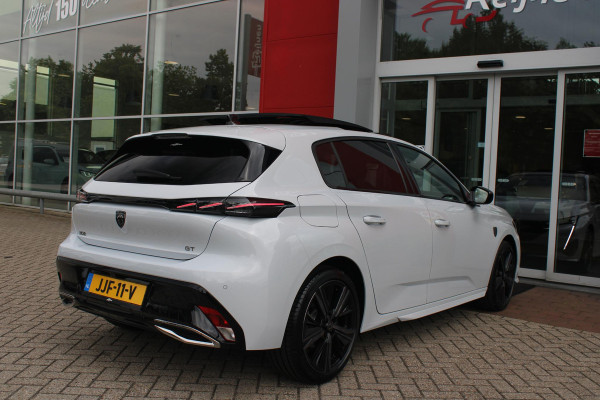 Peugeot 308 1.2 Hybrid 145PK AUTOMAAT GT | PANORAMA SCHUIF/KANTEL DAK | AFNEEMBARE TREKHAAK | NAVIGATIE | SENSATION PACK: FOCAL HIFI SYSTEM (PREMIUM HIFI SYSTEEM MET 10 SPEAKERS)/DRAADLOZE TELEFOONLADER | 360° VISION & DRIVE ASSIST PLUS PACK: ACHTERUITRIJCAMERA 360° VISEOPARK 3 (4 CAMERA'S)/PARKEERHULP VOOR EN ACHTER/ANTI DIEFSTAL ALARM/PEUGEOT i-COCKPIT MET CONFIGUREERBAAR 3D-INSTRUMENTENPANEEL/CLEAN CABIN | ALCANTARA EXECUTIVE PACK: BEKLEDING ALCANTARA/KUNSTLEDER INCL. ELEKTRISCH BEDIENBARE AGR STOEL EN MASSAGE OP BEIDE VOORSTOELEN | 18" LICHTMETALEN VELGEN "PORTLAND" | NAVIGATI