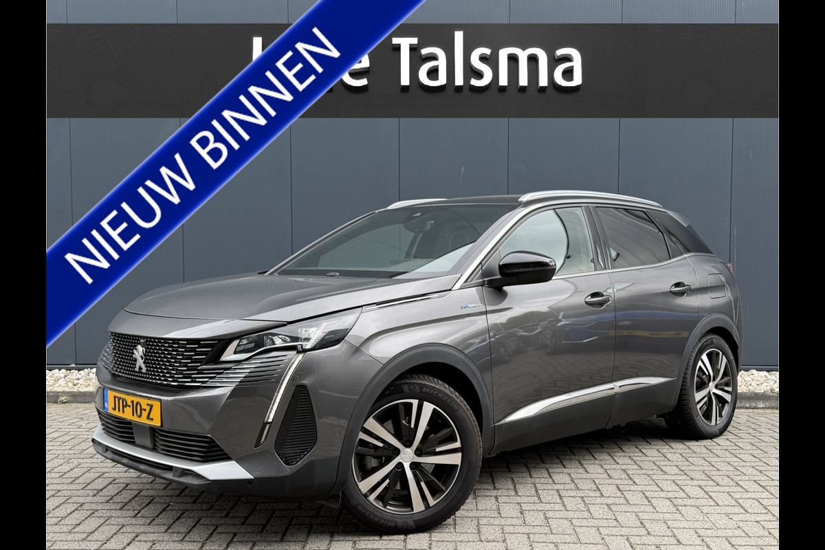 Peugeot 3008 1.6 HYbrid4 300 GT | Camera 360 | kantel schuifdak | Apple carplay/Android Auto | Stoelverwarming