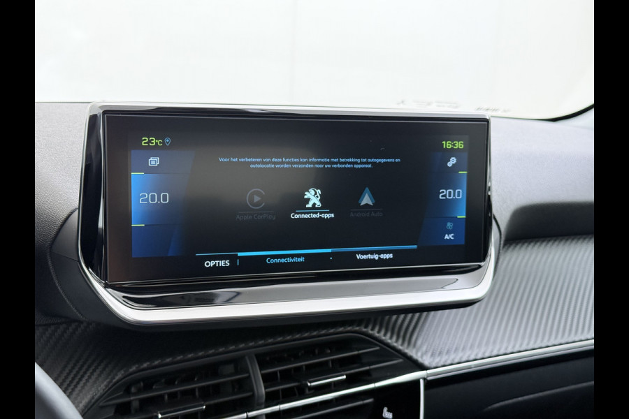 Peugeot e-208 EV 5Drs Allure Pack 50kWh SOH 90% 360°Camera Stoelverwarming 3D-Navi Ecc Pdc Apple Carplay Android Auto Keyless Cruise Control Regen-Lichtsensor Privacy Glas Lmv Led Lane Assist Isofix DAB Bluetooth