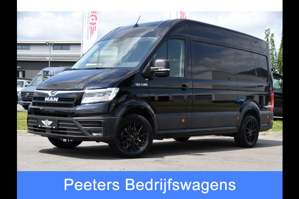 MAN TGE 3.180 35 2.0 L3H3 Black Edition Adaptieve Cruise, Camera, Carplay, LED, Stoelverwarming, Massage stoel, Trekhaak, 177pk, Automaat, Uniek!