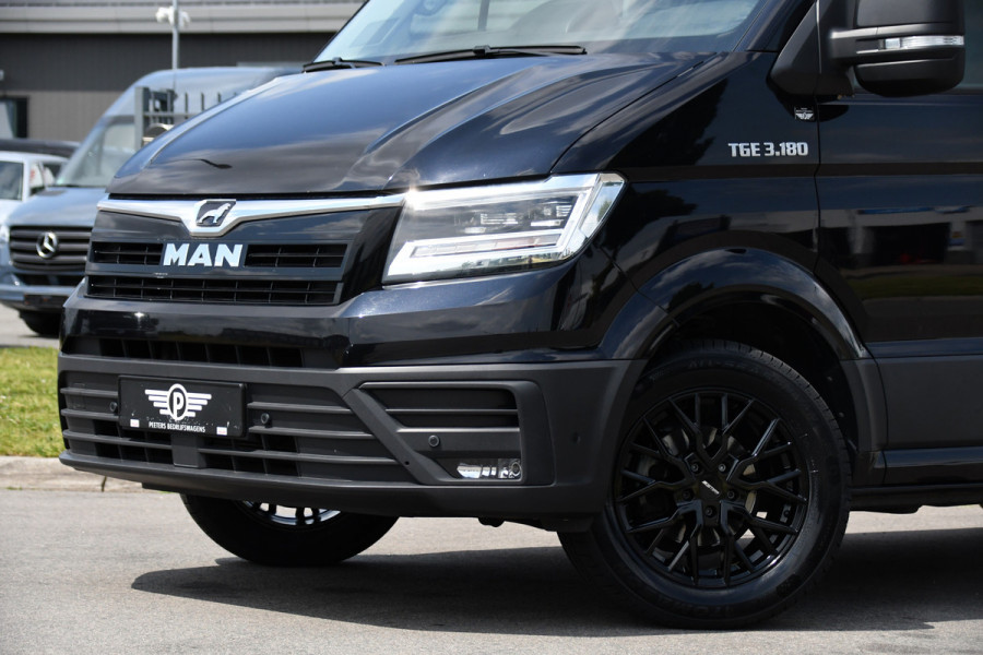 MAN TGE 3.180 35 2.0 L3H3 Black Edition Adaptieve Cruise, Camera, Carplay, LED, Stoelverwarming, Massage stoel, Trekhaak, 177pk, Automaat, Uniek!