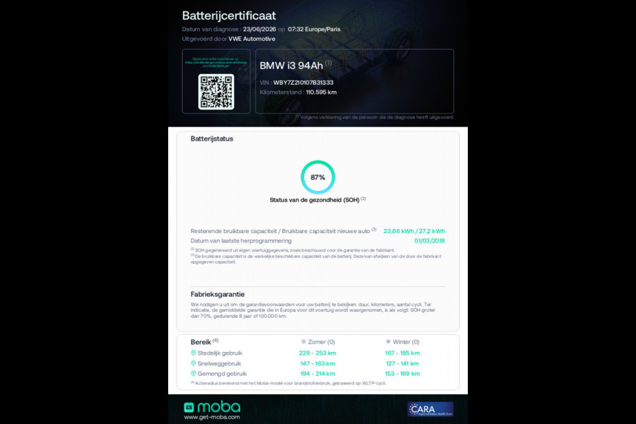 BMW i3 Basis iPerformance 94Ah 33 kWh LED! Camera! Nette Auto! NAP! Navigatie!!